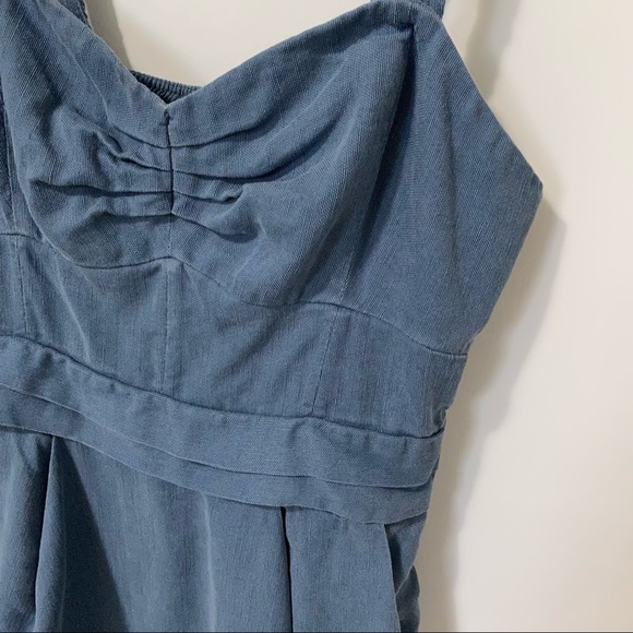 Aritzia Wilfred Converible Smocked Mini Dress Blue size 2 - Picture 2 of 16